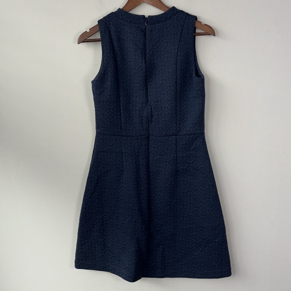 Loft Navy Blue Subtle Quilted Pattern Lined Moder… - image 3